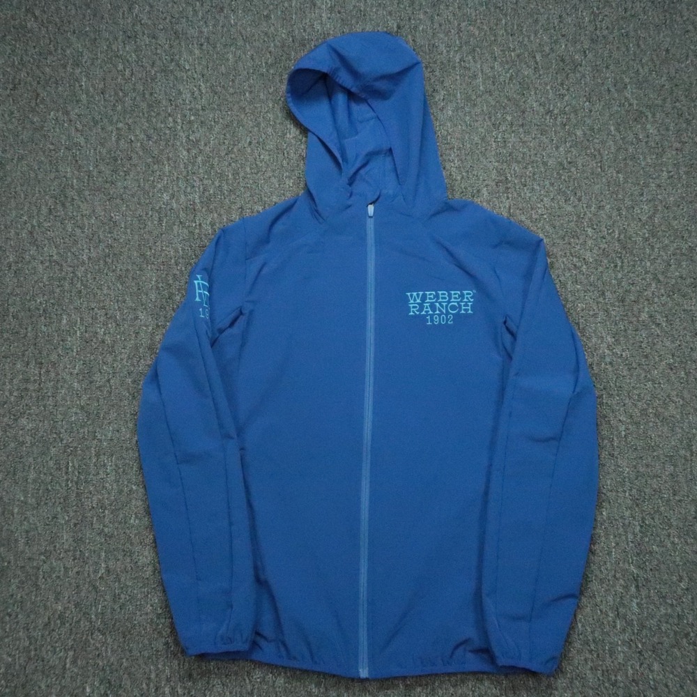 Redvanly Jacket Men Small Blue Dewitt Full Zip Pockets Hooded Weber Ranch‎ Vodka